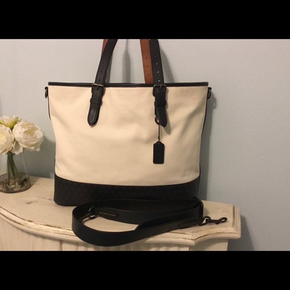 COACH MERCER TOTE CANVAS (F72155)DIAMOND FOULARD